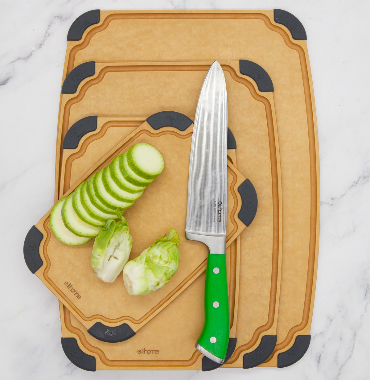 4-in-1 Wooden Cutting Board Set