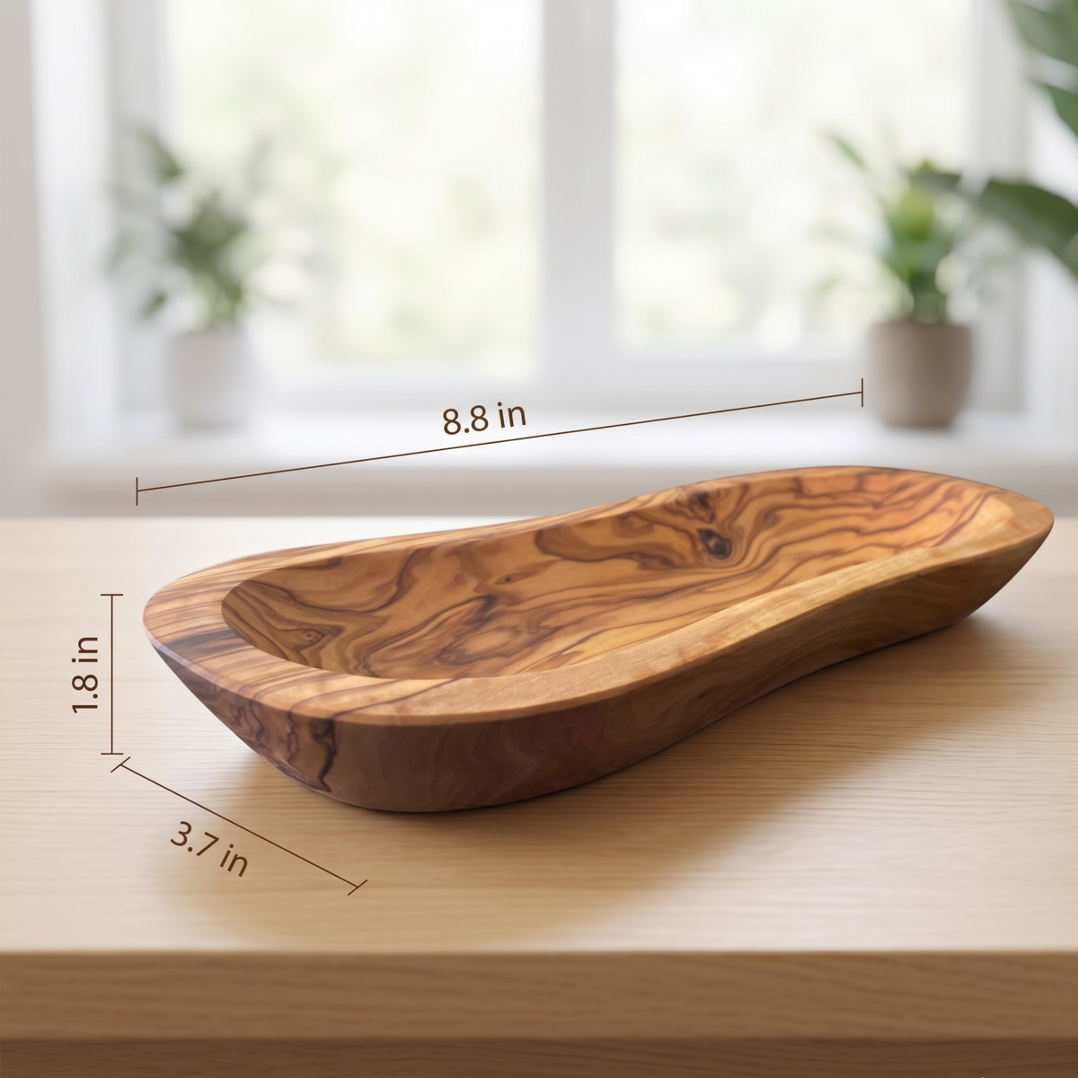 Mediterranean Olive Wood Serving Bowl