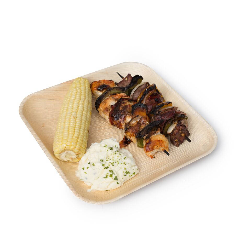 Palm Leaf Square Plates, 10"